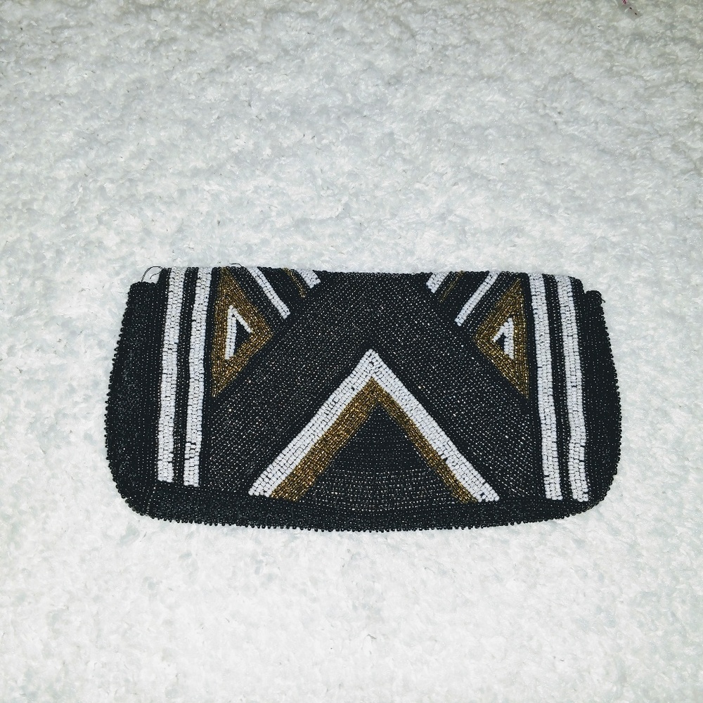 Express Tribal Beaded Clutch